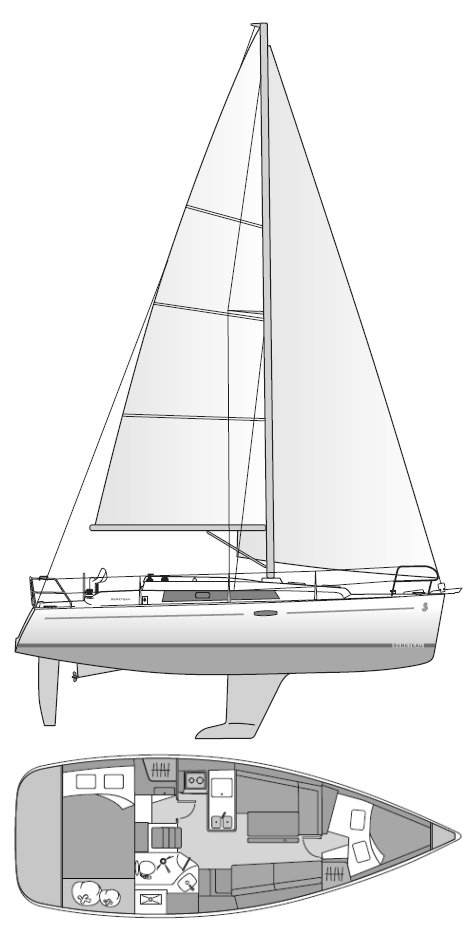 BENETEAU 31 - Drawing