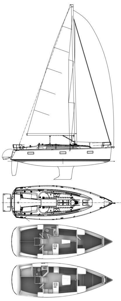 BAVARIA CRUISER 37 - Drawing