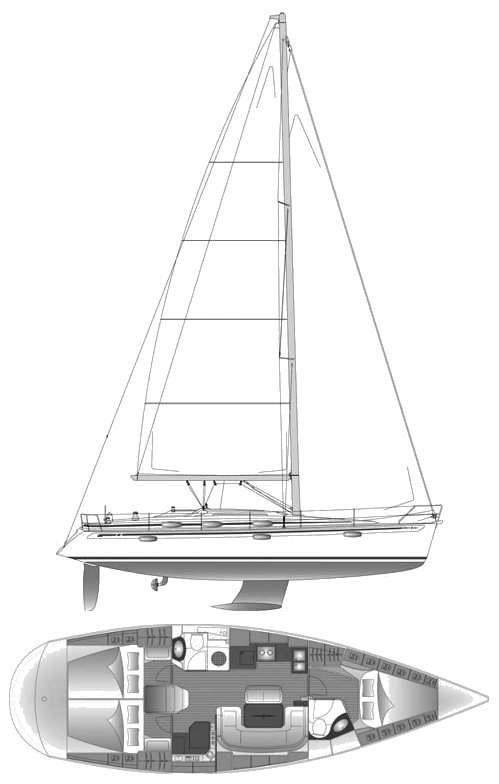 BAVARIA CRUISER 42 - Drawing