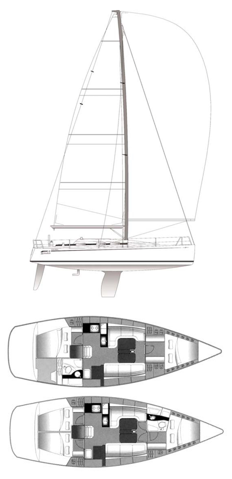 BAVARIA MATCH 38 - Drawing
