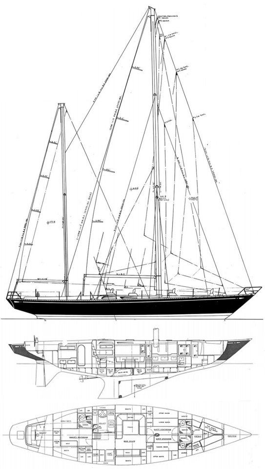 SWAN 65-S&S KETCH - Drawing