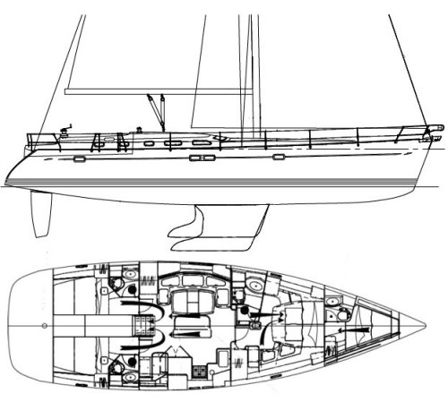 BENETEAU 523 - Drawing