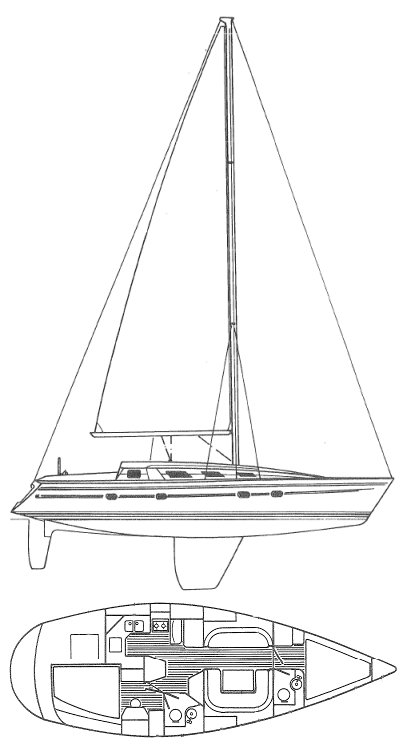 SUN ODYSSEY 39 (JEANNEAU) - Drawing