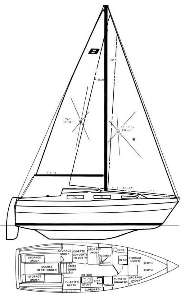 BUCCANEER 270 - Drawing