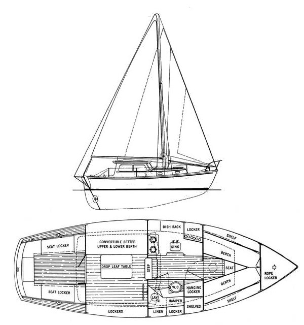 SEA SAILER 30 - Drawing