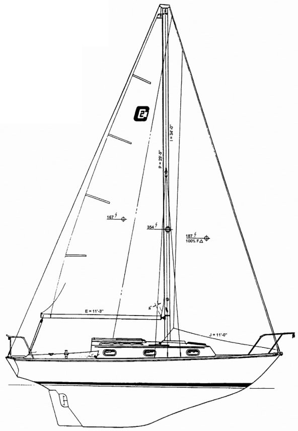 CAPE DORY 27 - Drawing