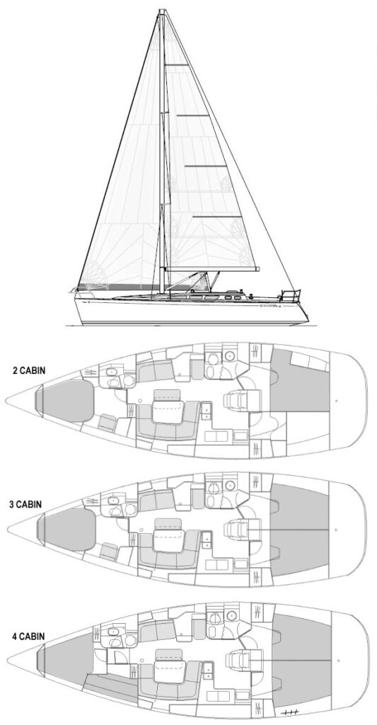 SUN ODYSSEY 43 (JEANNEAU) - Drawing
