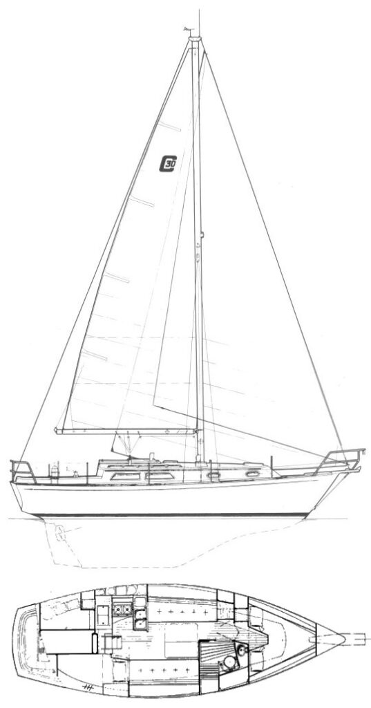 CAPE DORY 30 MK II - Drawing