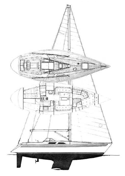 SWEDEN YACHTS 38 - Drawing