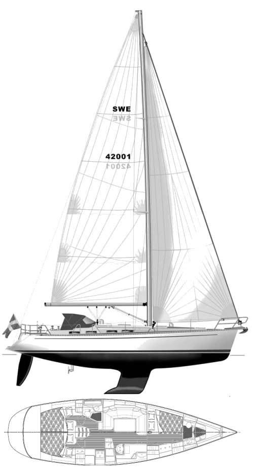 SWEDEN YACHTS 42 - Drawing