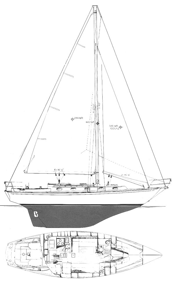 CAPE DORY 36 - Drawing