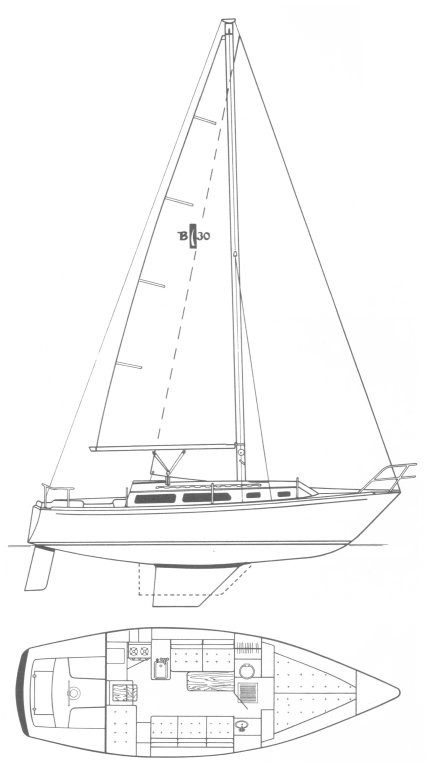 BAHAMA 30 (ISLANDER) - Drawing