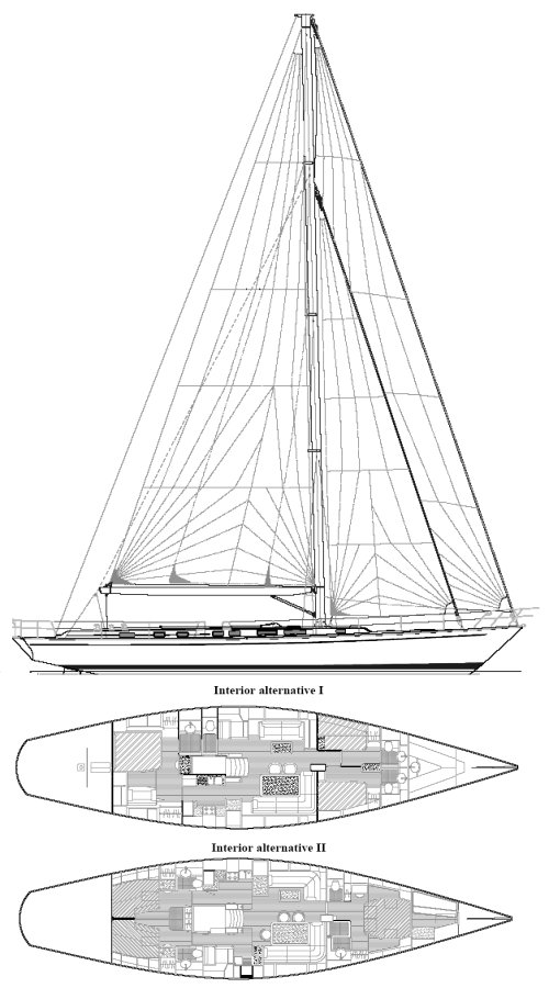 SWEDEN YACHTS 70 - Drawing