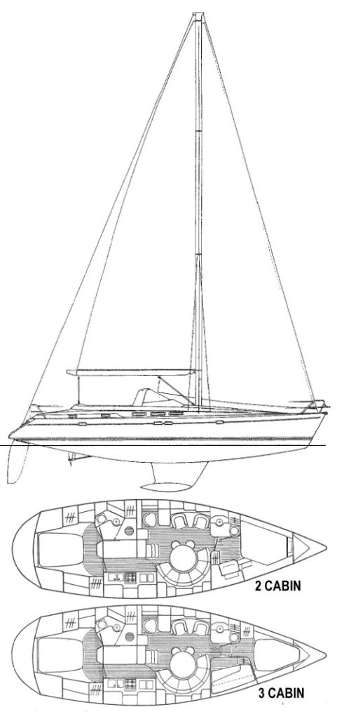 SUN ODYSSEY 47 CC (JEANNEAU) - Drawing